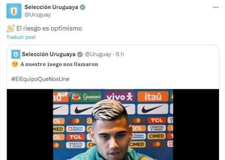 Seleção uruguaia provoca Brasil após eliminação na Copa América: "Risco é otimismo"