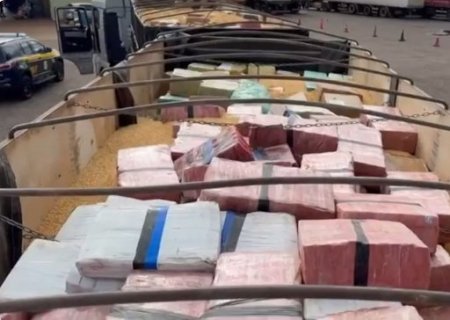 Carga com mais de 27 toneladas de maconha é apreendida na BR-163/MS, em Dourados