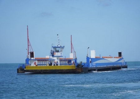 Tripulação da balsa resgata cachorro que pulou no mar na travessia São Sebastião–Ilhabela